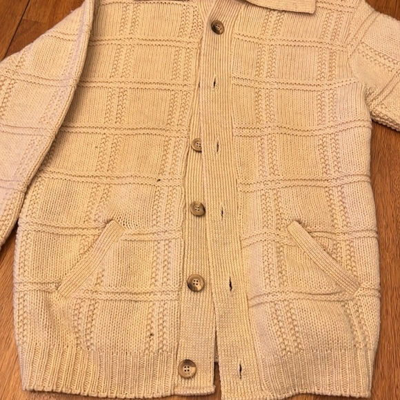 Brooks Brothers vintage men’s large wool cream sweater with pockets. - Picture 8 of 8